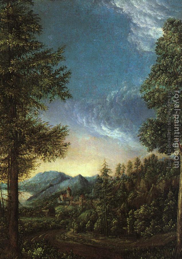Albrecht Altdorfer : View of the Danube Valley near Regensburg